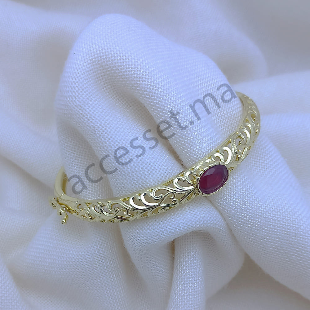 Bracelet beldi pierre rouge