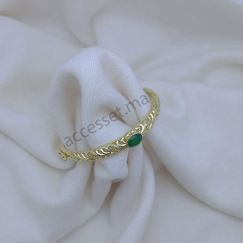 Bracelet beldi pierre verte